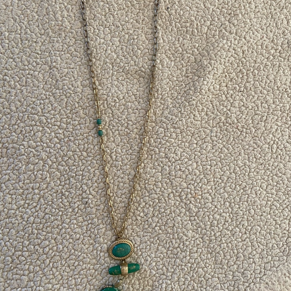Elegant Green and Gold Necklace from Chico’s